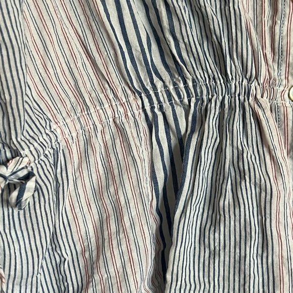 Madewell striped drawstring button front‎ blouse size Small Host Pick! - Picture 10 of 14